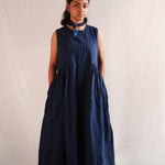 Blues Within Dress - Handwoven Cotton Dress for Women | with N.