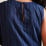 Blues Within Dress, view 3 - handwoven cotton by with N.