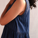 Blues Within Dress, view 4 - handwoven cotton by with N.