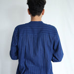 Blues Within Mens Cotton Shirt - Handwoven Cotton Shirt for Men | with N.