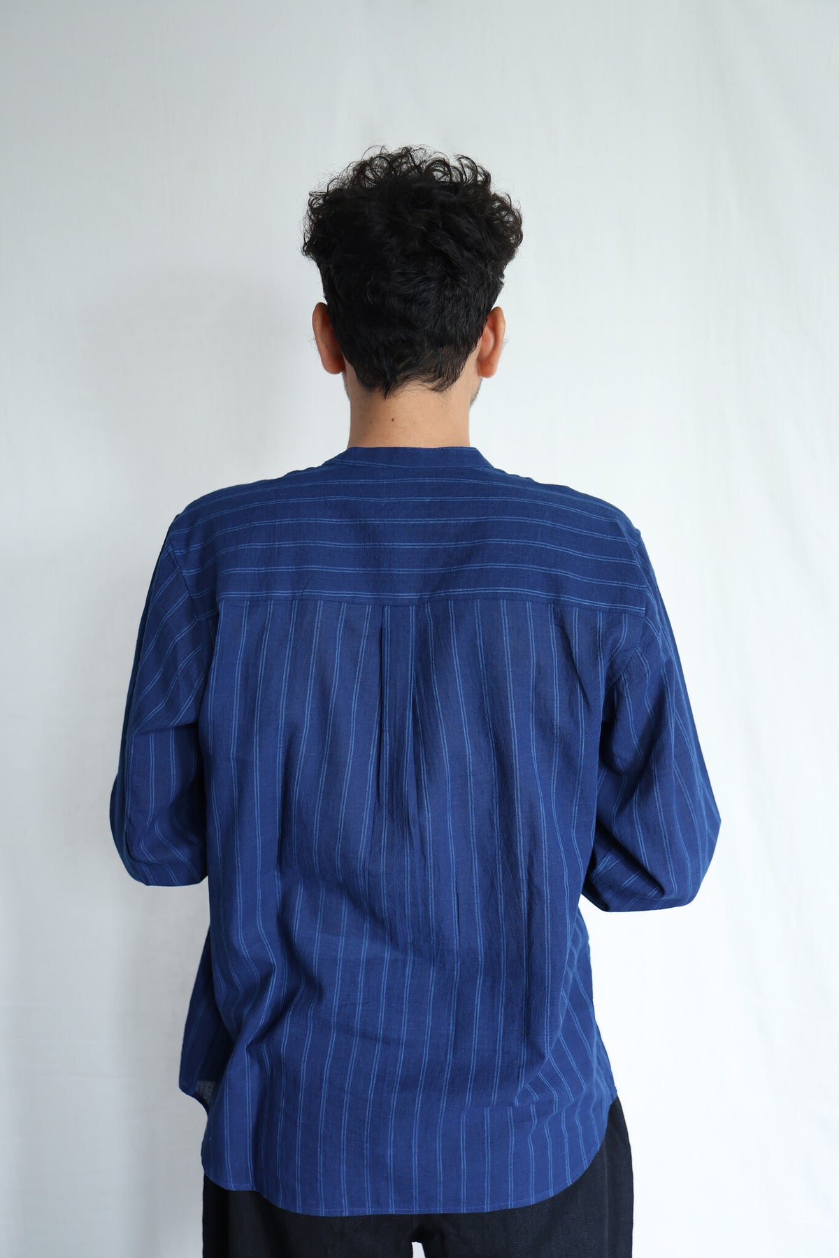 Blues Within Mens Cotton Shirt - Handwoven Cotton Shirt for Men | with N.
