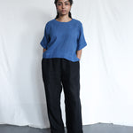 Bluets Box Top, view 3 - handwoven cotton by with N.