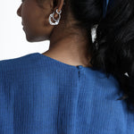 Bluets Box Top, view 6 - handwoven cotton by with N.