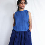Bluets T-shirt, view 5 - handwoven cotton by with N.