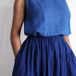 Bluets T-shirt, view 10 - handwoven cotton by with N.