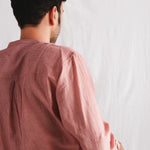 Cluster Mens Cotton Shirt, view 4 - handwoven cotton by with N.