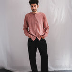 Cluster Mens Cotton Shirt, view 5 - handwoven cotton by with N.