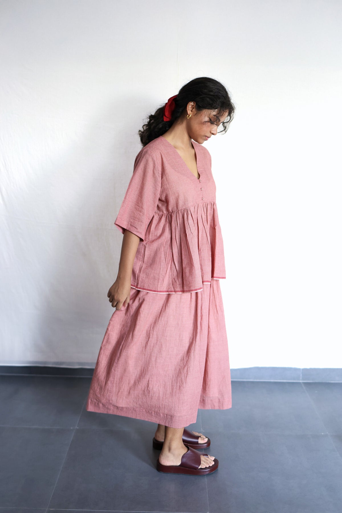 Cluster Skirt, view 3 - handwoven cotton by with N.