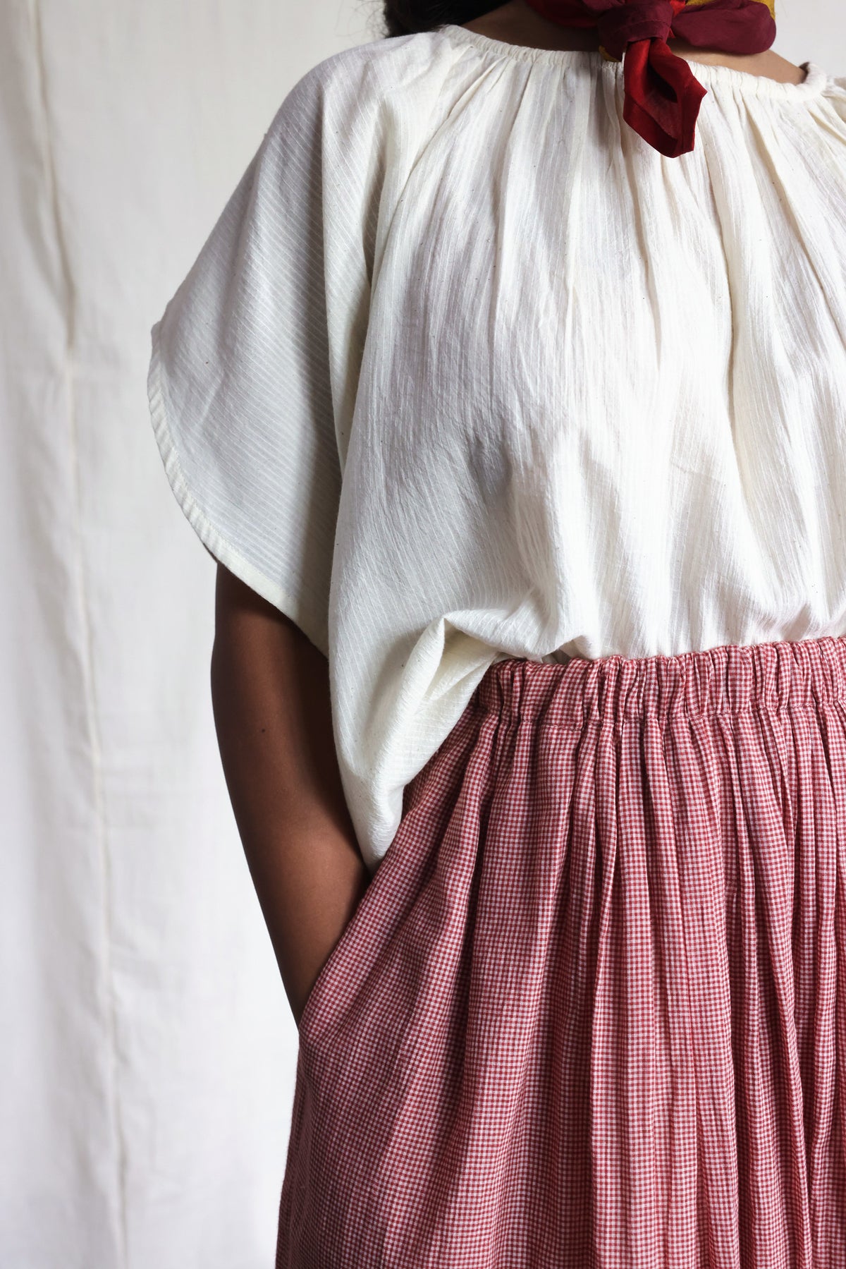 Cluster Skirt, view 8 - handwoven cotton by with N.