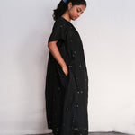 Core in Black Dress, view 3 - handwoven Jamdani by with N.