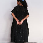 Core in Black Dress, view 4 - handwoven Jamdani by with N.