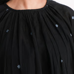 Core in Black Dress, view 6 - handwoven Jamdani by with N.
