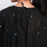 Core in Black Dress, view 7 - handwoven Jamdani by with N.