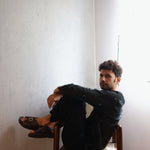 Core in Black Mens Jamdani Shirt, view 8 - handwoven Jamdani by with N.