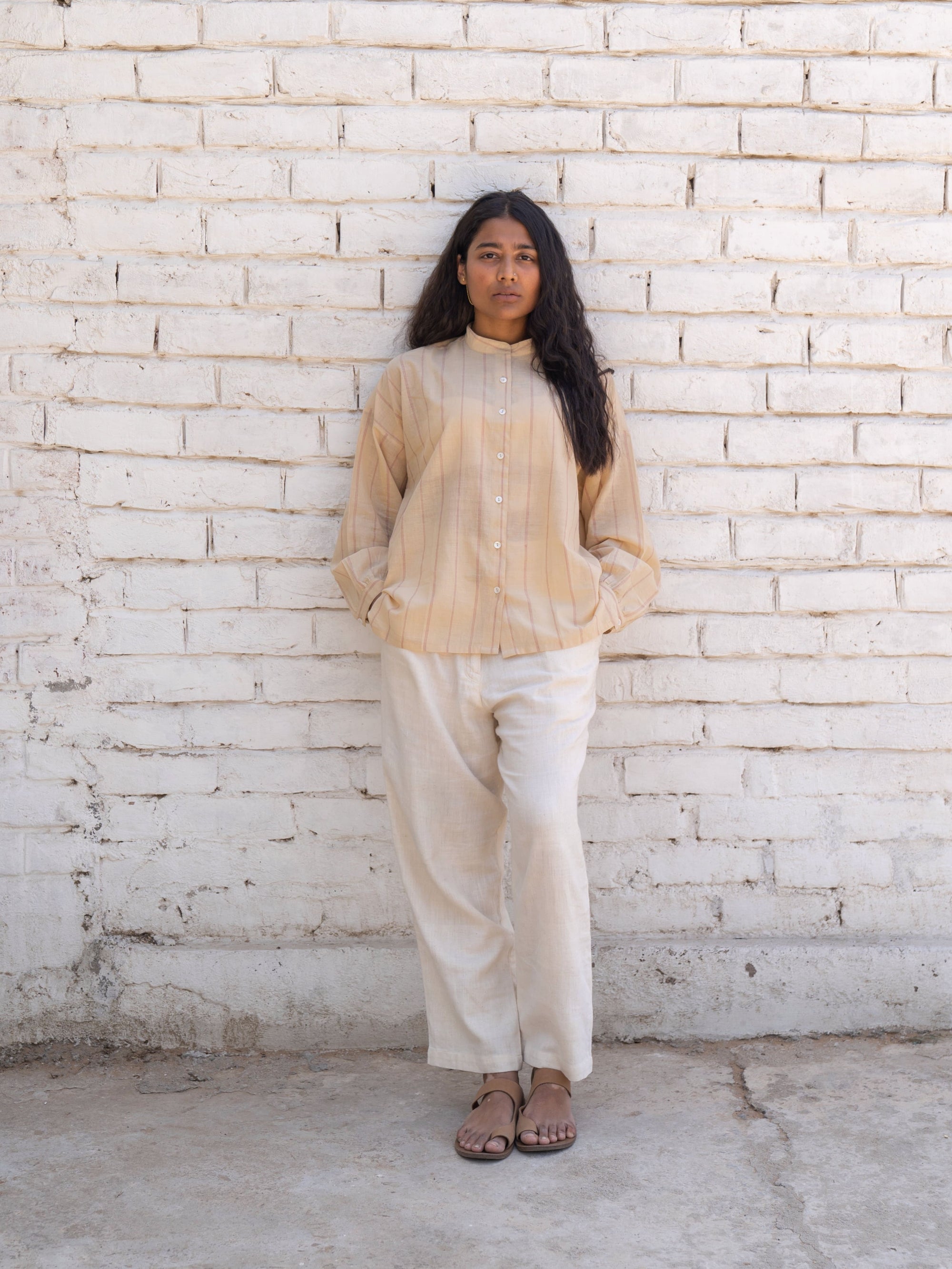 Spring Oversized Shirt — Handwoven Shirt for Women | with N.