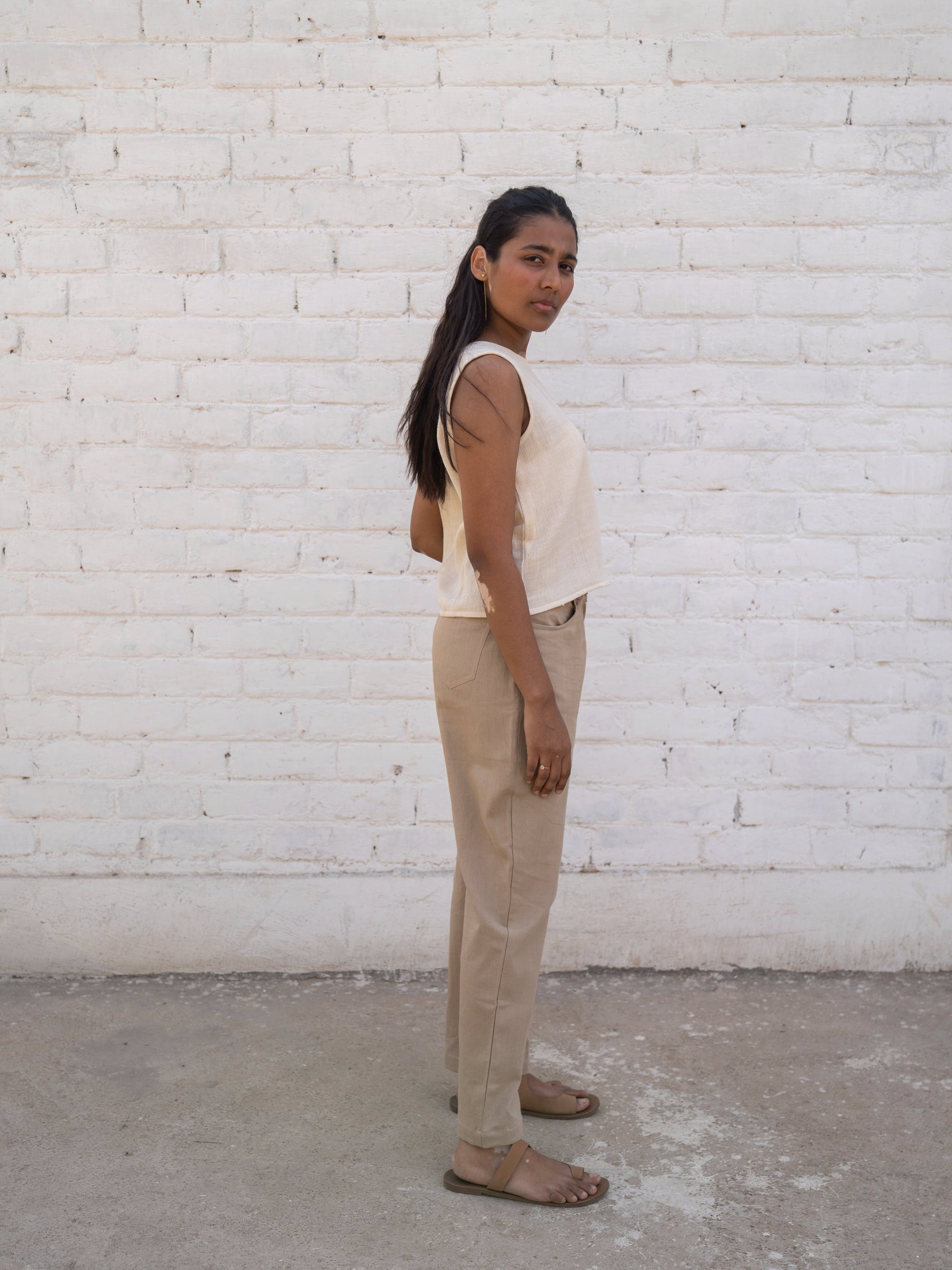 Ecru Oat Set — Handwoven Co-ord Set for Women | with N.