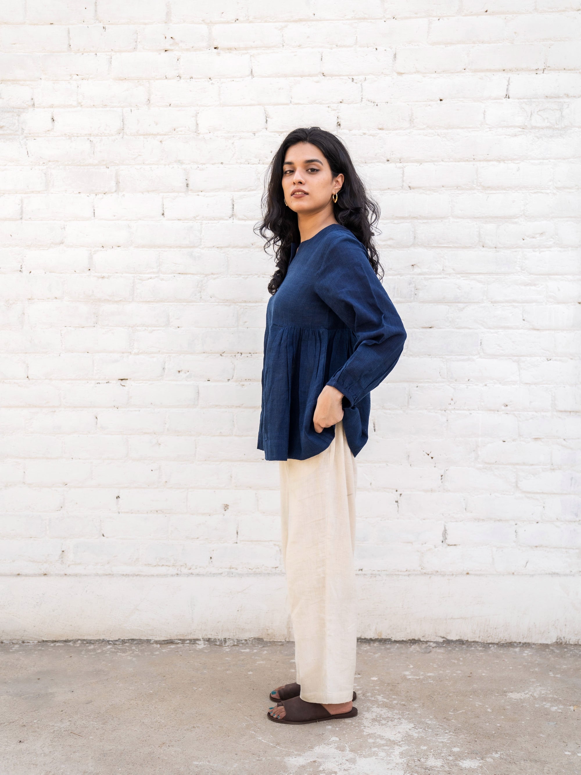 Midnight Indigo Top — Handwoven Indigo Top for Women | with N.
