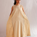 Fallen Flowers Dress, view 2 - handwoven Jamdani by with N.