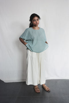 Fields Kimono Sleeve Top worn with Cloud Dancer Skirt | with N.