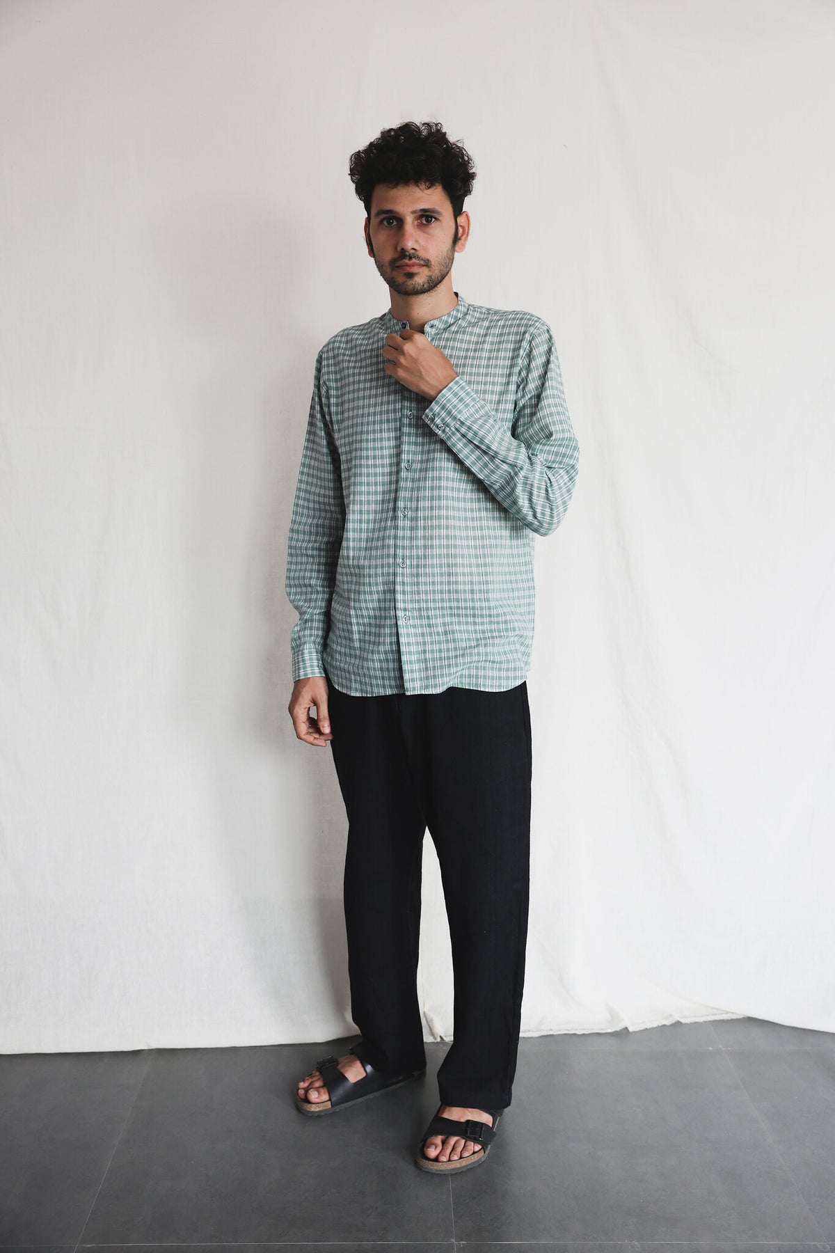 Fields Mens Cotton Shirt - Handwoven Cotton Shirt for Men | with N.