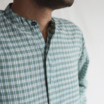 Fields Mens Cotton Shirt, view 2 - handwoven cotton by with N.