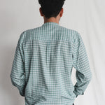 Fields Mens Cotton Shirt, view 4 - handwoven cotton by with N.