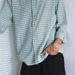Fields Mens Cotton Shirt, view 5 - handwoven cotton by with N.