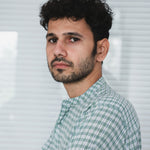 Fields Mens Cotton Shirt, view 6 - handwoven cotton by with N.