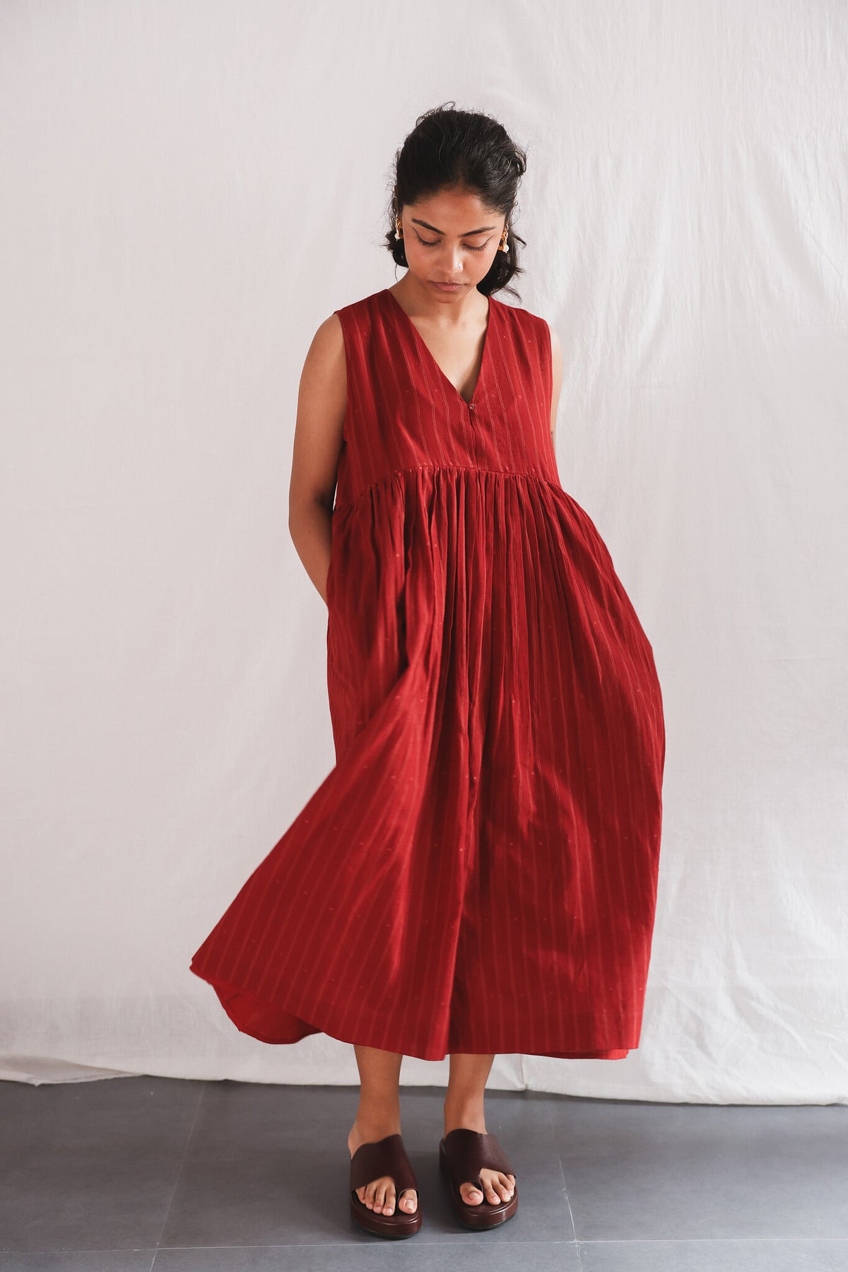 Glow Dress - Handwoven Jamdani Dress for Women | with N.