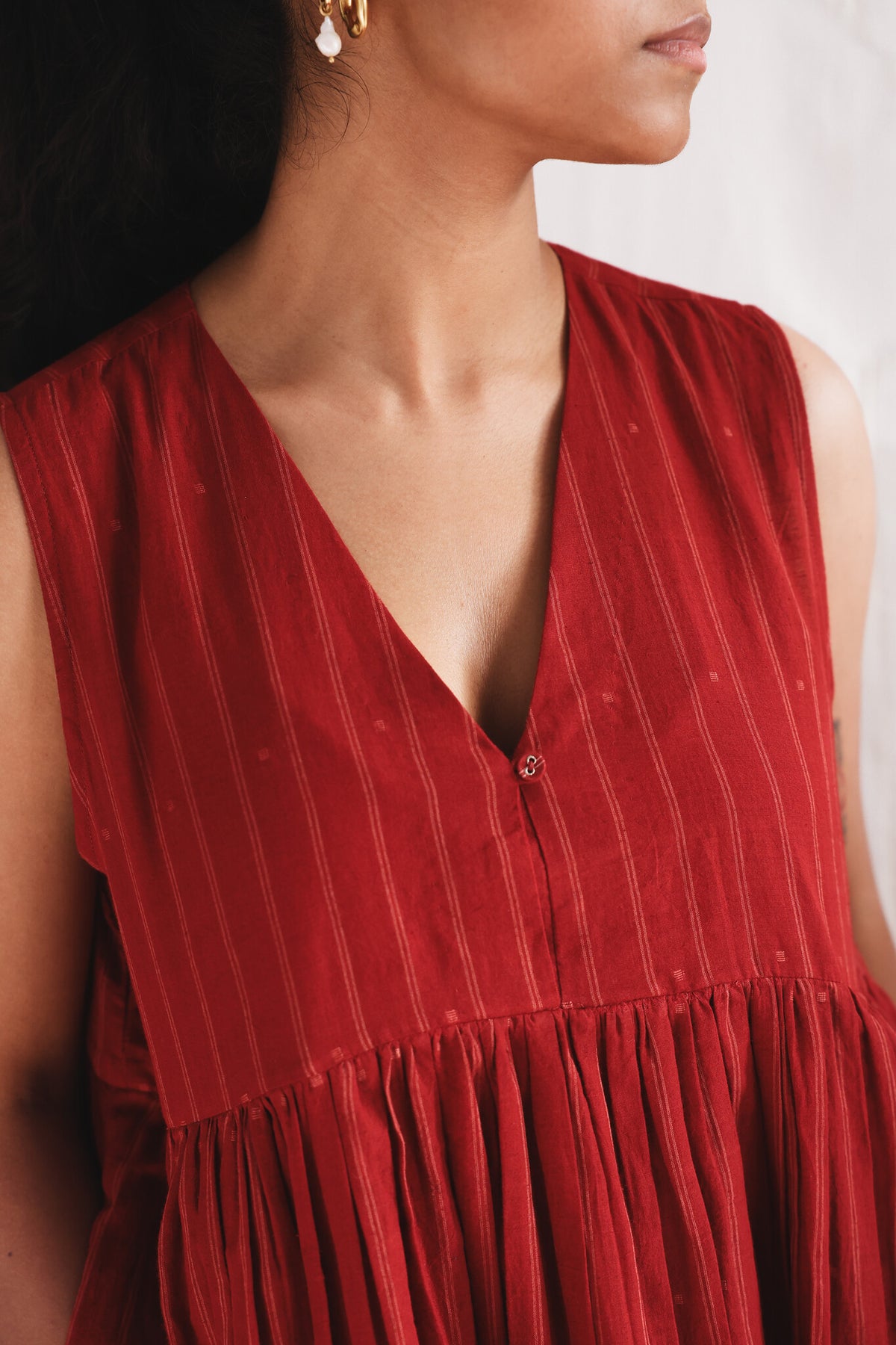 Glow Dress, view 3 - handwoven Jamdani by with N.