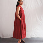 Koi Dress, view 2 - handwoven cotton by with N.