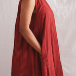 Koi Dress, view 3 - handwoven cotton by with N.