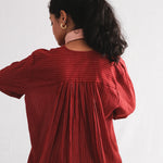 Koi Full Sleeve Top, view 7 - handwoven cotton by with N.