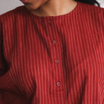 Koi Kurta Shirt, view 6 - handwoven cotton by with N.