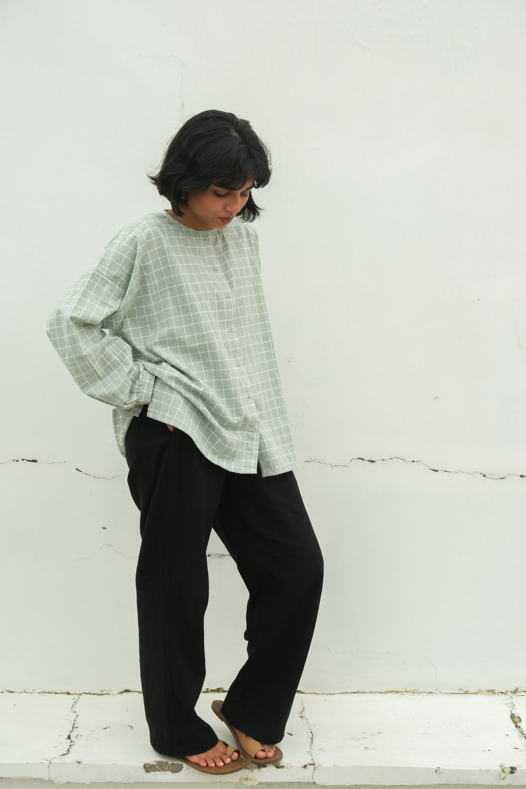 Madras Flair Pants Set — Handwoven Co-ord Set for Women | with N.