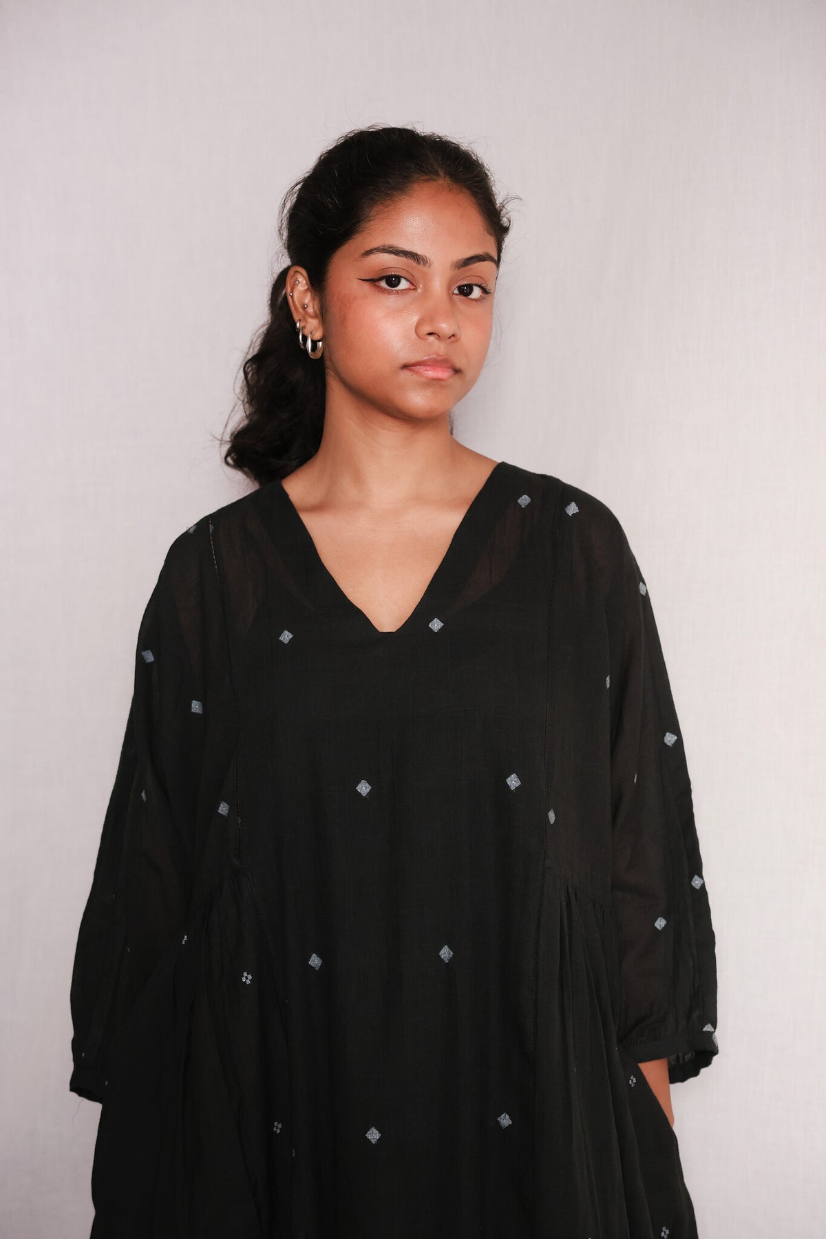 Moondance Dress - Handwoven Jamdani Dress for Women | with N.