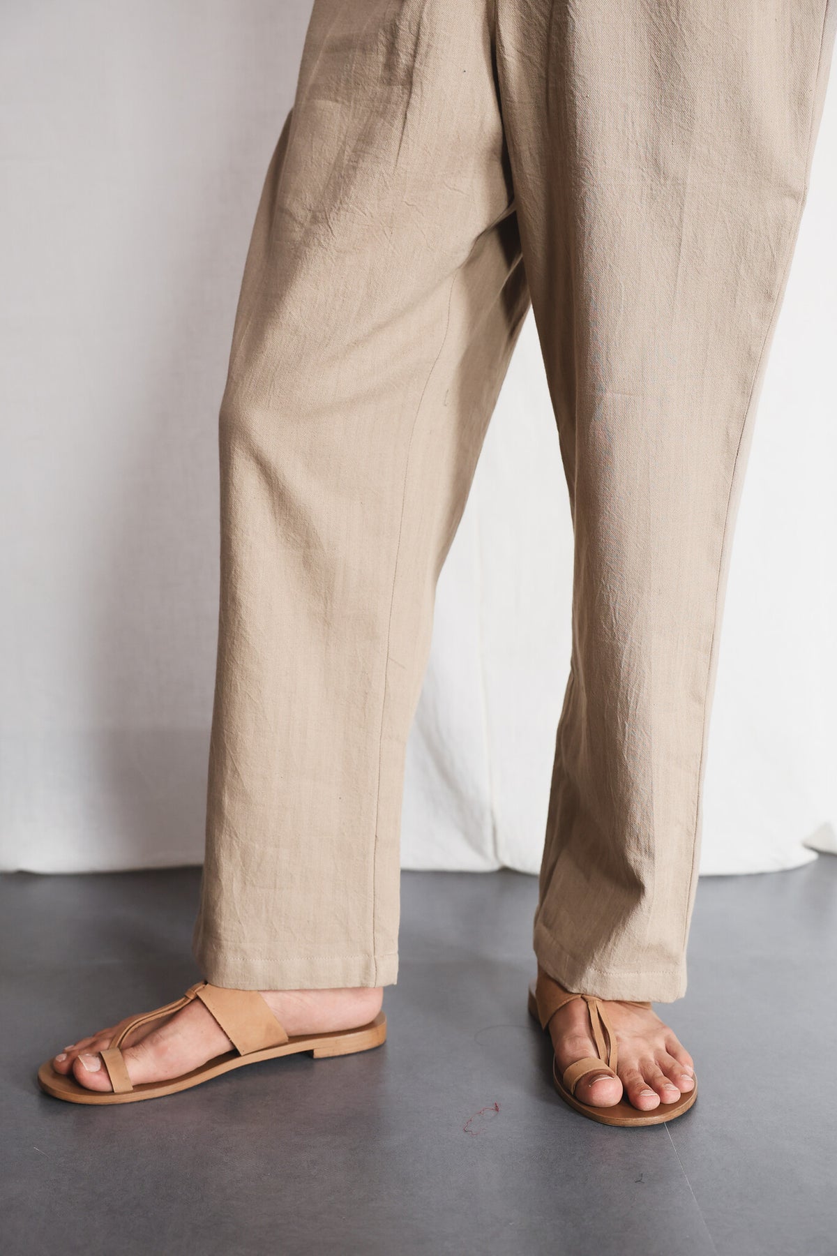 Oat Twill Pants - Handwoven Cotton Pants for Men | with N.