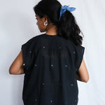 Starlit One-size Top, view 5 - handwoven Jamdani by with N.