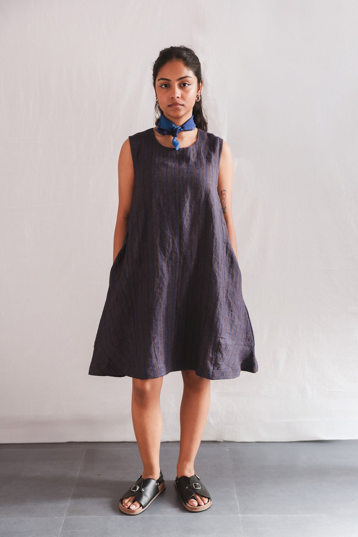 Sunbird Linen Dress - Handwoven Linen Dress for Women | with N.
