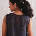 Sunbird Linen Dress, view 4 - handwoven linen by with N.