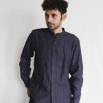 Sunbird Mens Linen Shirt - Handwoven Linen Shirt for Men | with N.