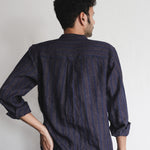 Sunbird Mens Linen Shirt, view 5 - handwoven linen by with N.