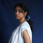 Waves Linen One-size Top, view 4 - handwoven linen by with N.