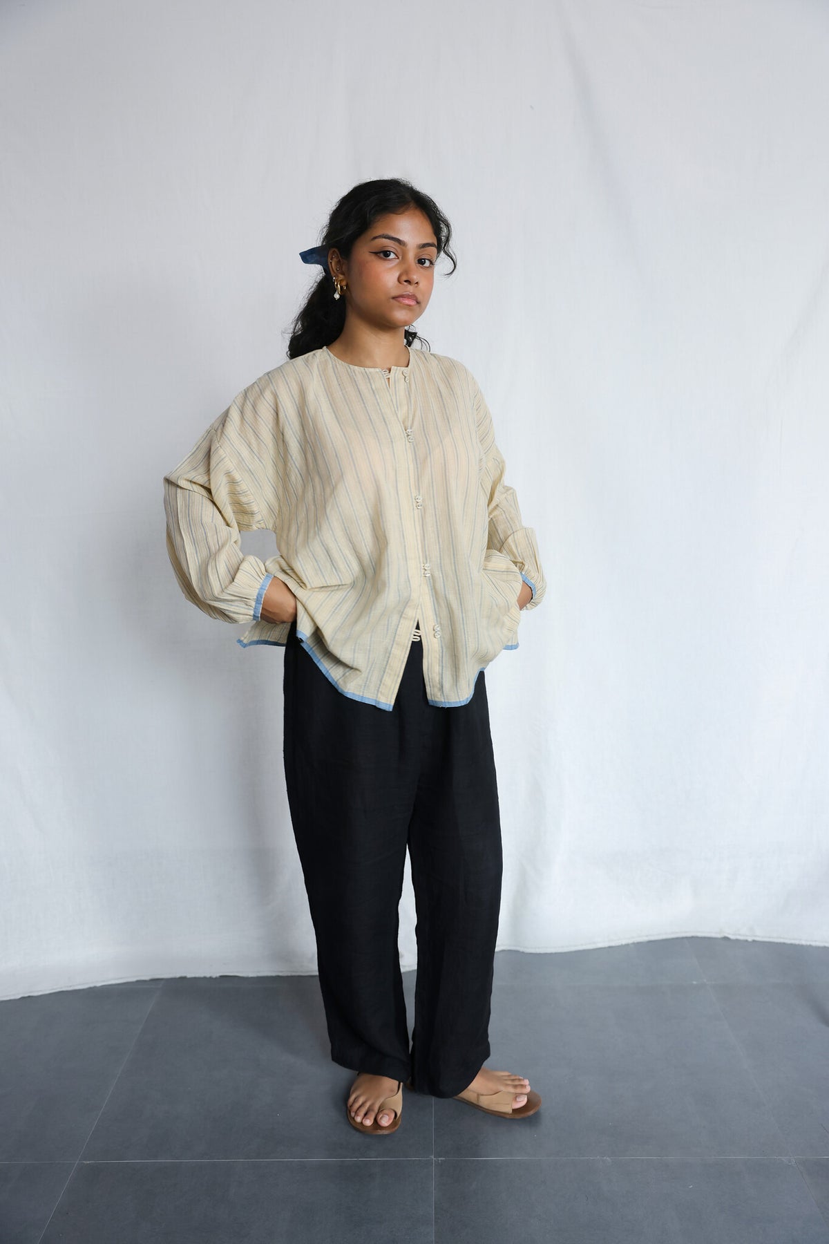 Wilderness Blouse, view 6 - handwoven cotton by with N.
