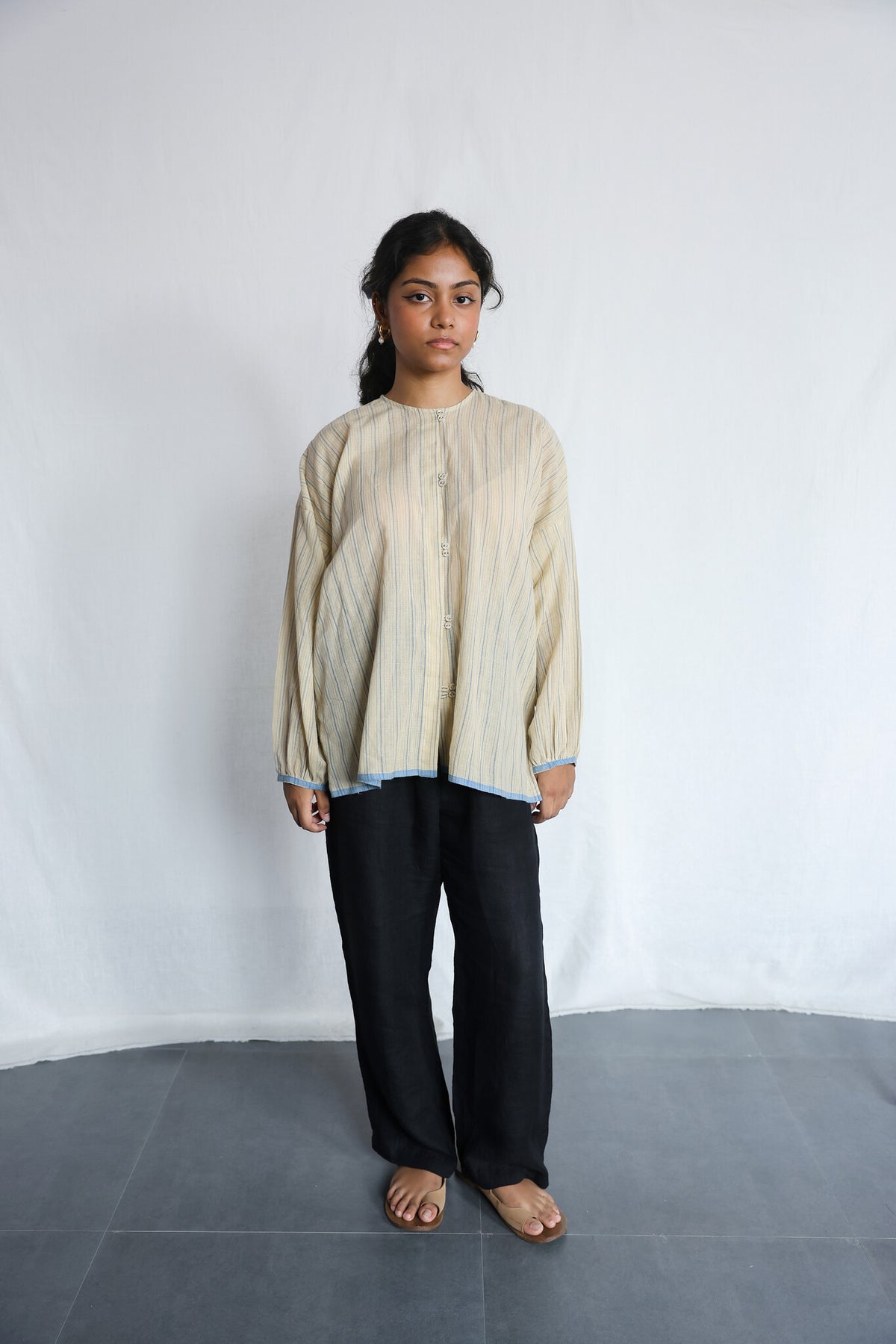 Wilderness Blouse, view 7 - handwoven cotton by with N.