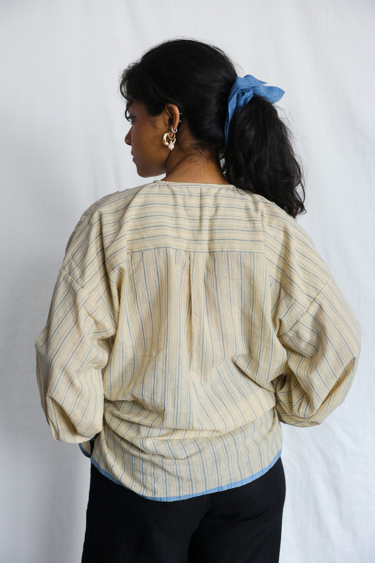Wilderness Blouse, view 8 - handwoven cotton by with N.