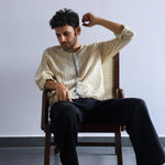 Wilderness Mens Cotton Shirt, view 6 - handwoven cotton by with N.